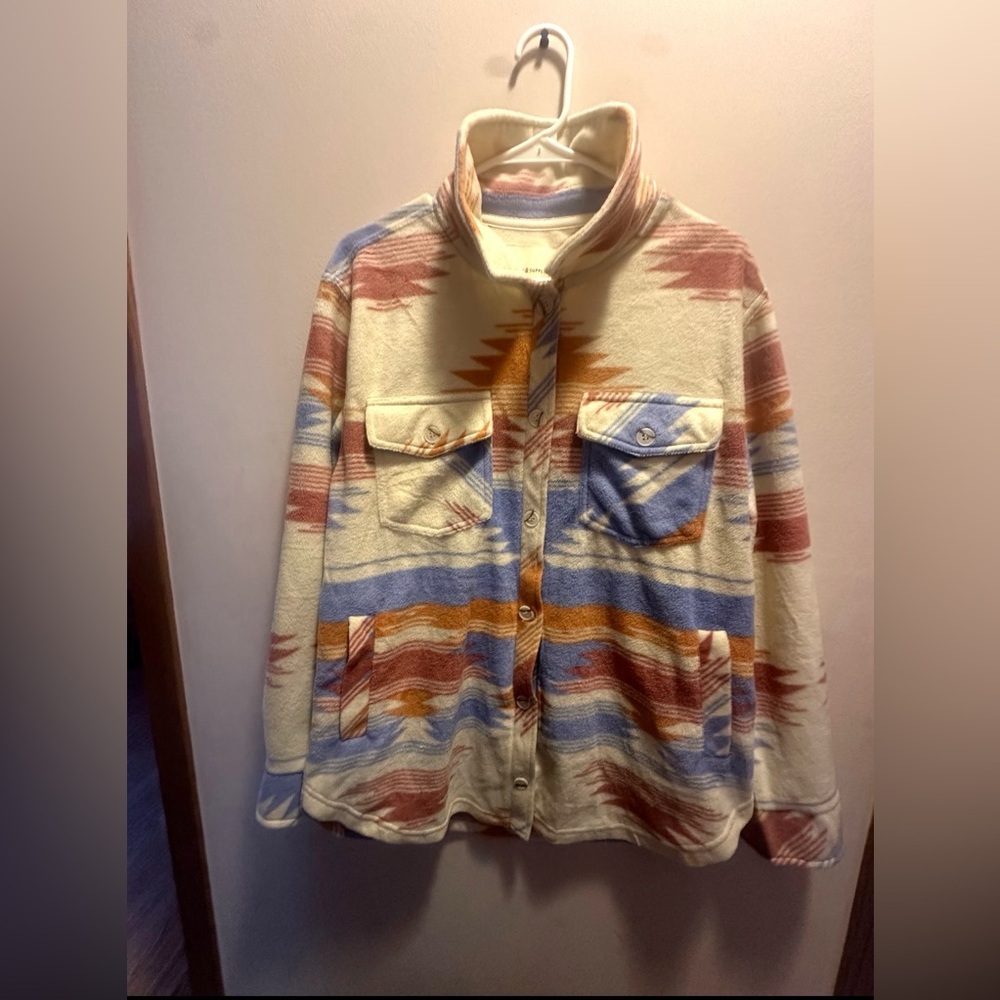 Thread & Supply Pastel Aztec Button Down Jacket Size Large - Picture 4 of 6